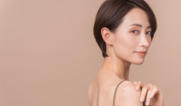 美しいアジア人女性のビューティーイメージ。