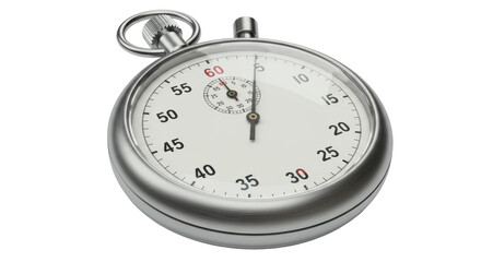 Isolated Silver Chronometer
