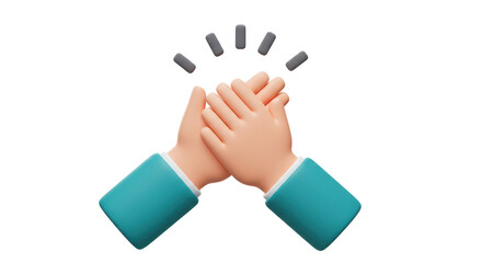 Isolated Clapping Hands