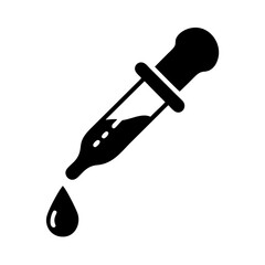 chemical dropper icon, chemical dropper silhouette vector illustration-simple silhouette illustration of chemical dropper, perfect for chemical dropper logos and icons