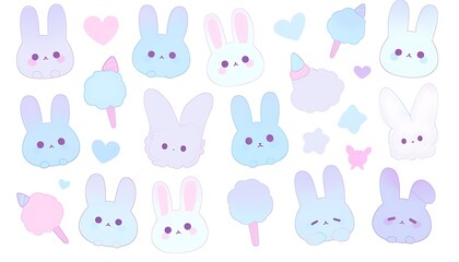 Cute Rabbits & Sweets Collection