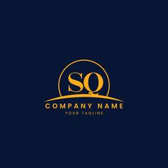 Minimalist Corporate Logo with Initials and Arc Design