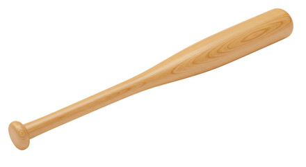 Isolated Wooden Baseball Bat