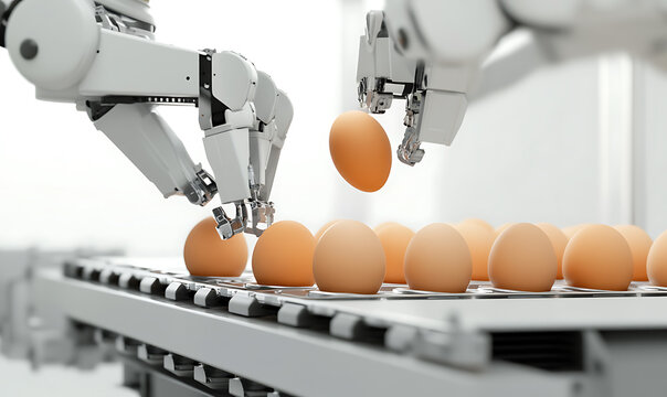 Creative conceptual illustrations of eggs, chickens