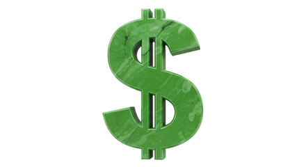 Isolated green dollar sign