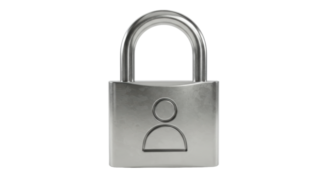Isolated padlock