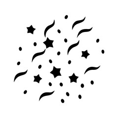 confetti icon, confetti silhouette vector illustration-simple silhouette illustration of confetti, perfect for confetti logos and icons