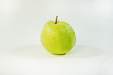 Fresh Guava fruit  isolated on white background with clipping path.