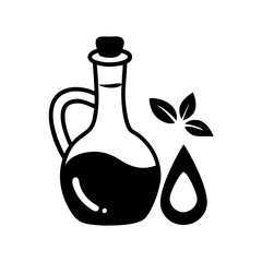 cooking oil icon, cooking oil silhouette vector illustration-simple silhouette illustration of cooking oil, perfect for cooking oil logos and icons