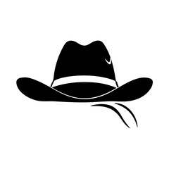 country hat icon, country hat silhouette vector illustration-simple silhouette illustration of country hat, perfect for country hat logos and icons
