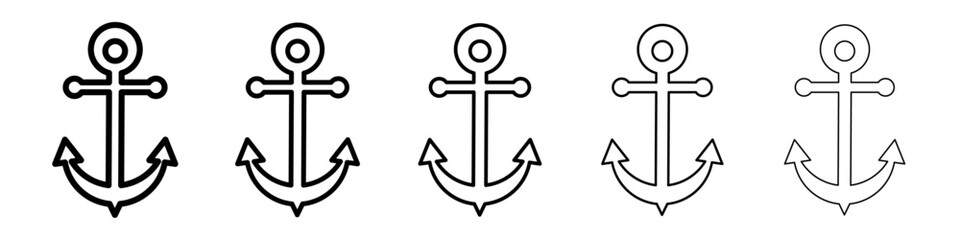 anchor icon Symbol mark in Outline style © Krrish