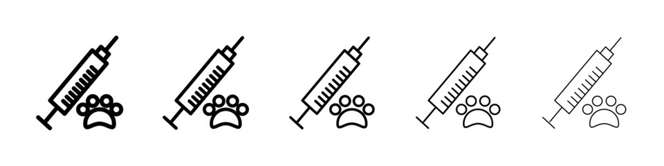 animal injection icon Symbol mark in Outline style