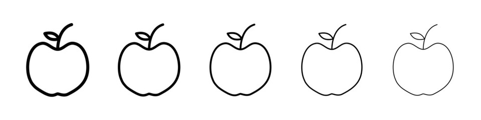Apple icon Symbol mark in Outline style