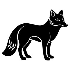 arctic fox vector icon white background