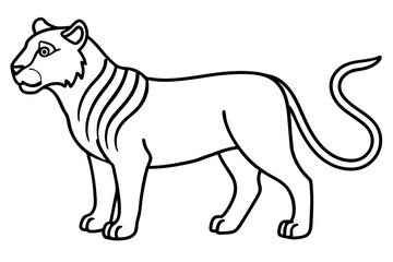  Minimal Liger Line Art