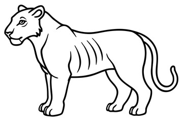  Minimal Liger Line Art