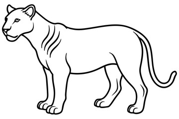  Minimal Liger Line Art