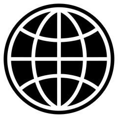 Global vector icon on white background