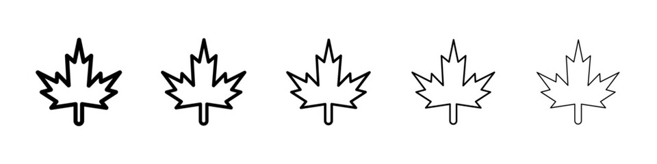 Autumn leaf canadian icon Symbol mark in Outline style