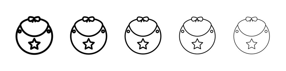 baby bib icon Symbol mark in Outline style