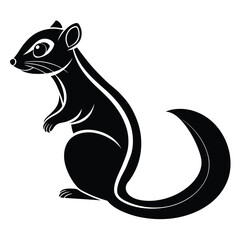 Sugar Glider Black Silhouette Minimal Wall Art