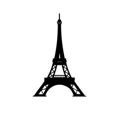 eiffel tower icon, eiffel tower silhouette vector illustration-simple silhouette illustration of eiffel tower, perfect for eiffel tower logos and icons