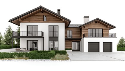 Modern Chalet House Exterior Design.