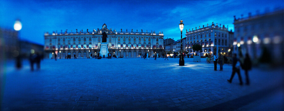 People in a city, Nancy, Meurthe-Et-Moselle, Lorraine, France.