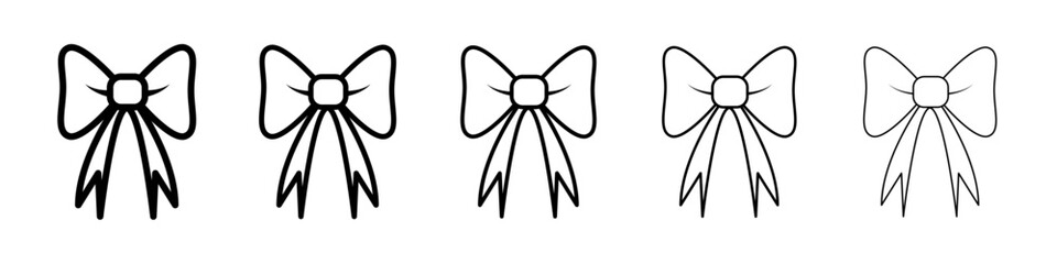 Bow icon Symbol mark in Outline style
