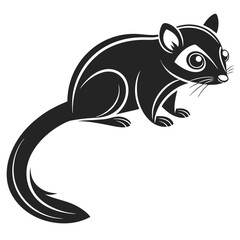 Sugar Glider Gliding Silhouette Artistic Wildlife Design