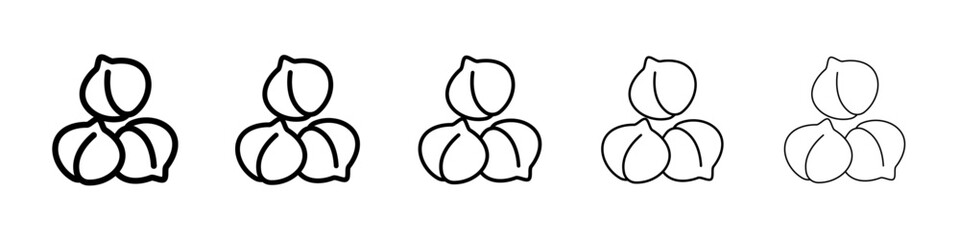 Chickpea icon Symbol mark in Outline style