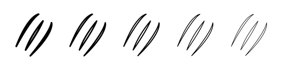 Claws scratches icon Symbol mark in Outline style