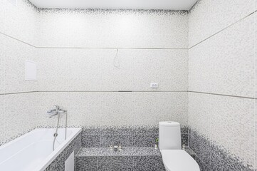 interior apartment room bathroom, sink, decorative elements, toilet