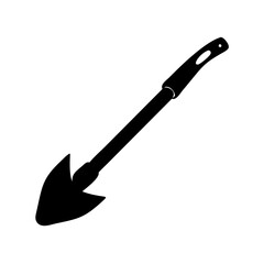 excavation tool icon, excavation tool silhouette vector illustration-simple silhouette illustration of excavation tool, perfect for excavation tool logos and icons