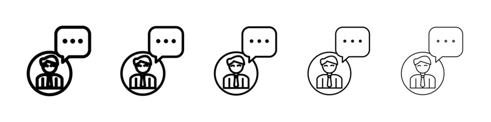 Consulting icon Symbol mark in Outline style