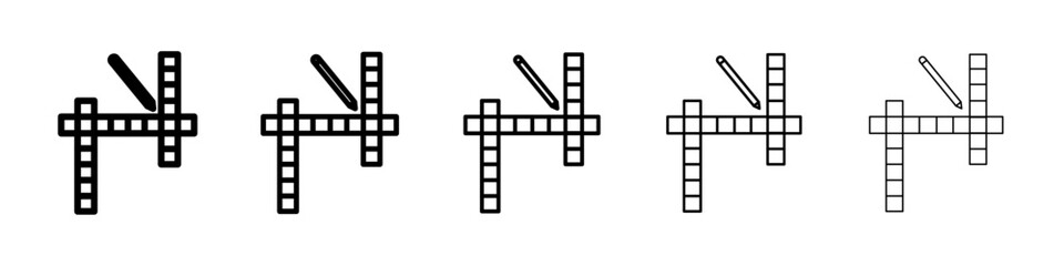 Crossword icon Symbol mark in Outline style