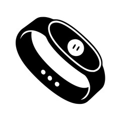 fitness tracker icon, fitness tracker silhouette vector illustration-simple silhouette illustration of fitness tracker, perfect for fitness tracker logos and icons