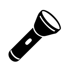 flashlight icon, flashlight silhouette vector illustration-simple silhouette illustration of flashlight, perfect for flashlight logos and icons