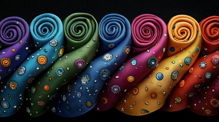 Rainbow Neckties: A Symphony of Colors and Textures