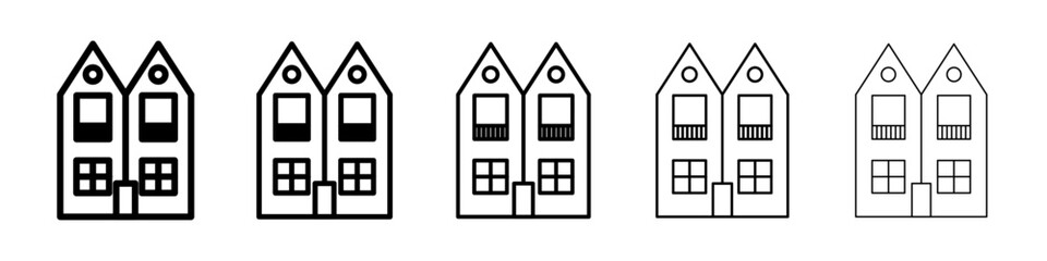 Duplex icon Symbol mark in Outline style