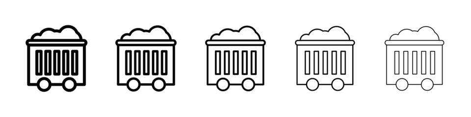 Dumpster icon Symbol mark in Outline style