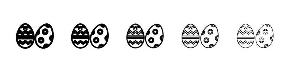 Easter eggs icon Symbol mark in Outline style