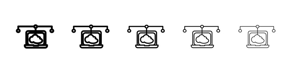 edge computing icon Symbol mark in Outline style