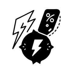 flash sale icon icon, flash sale icon silhouette vector illustration-simple silhouette illustration of flash sale icon, perfect for flash sale icon logos and icons