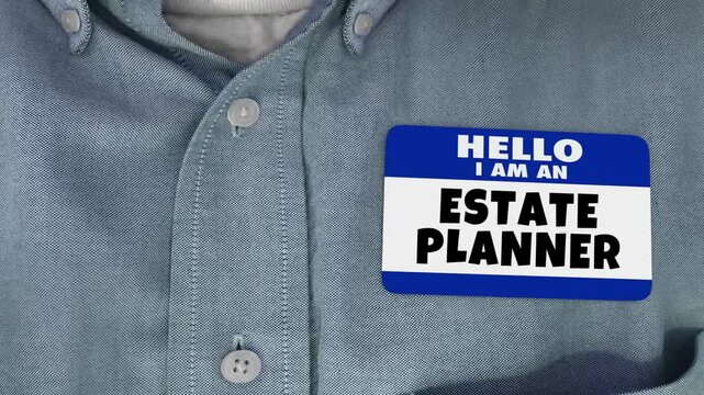 Hello I Am An Estate Planner Name Tag Sticker Financial Advisor 3d Animation