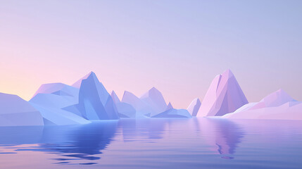 Blue and Purple Low Poly Abstract Background