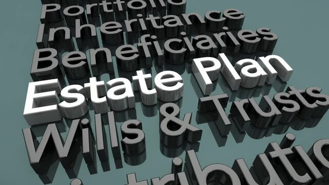 Estate Plan Will Trust Wealth Strategy Assets Money 3d Animation