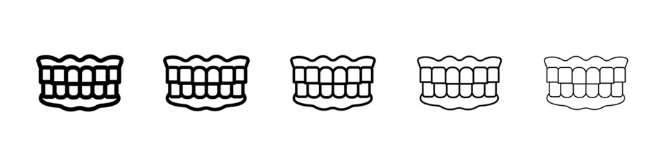 False jaw icon Symbol mark in Outline style
