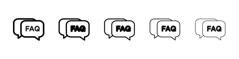 FAQ icon Symbol mark in Outline style