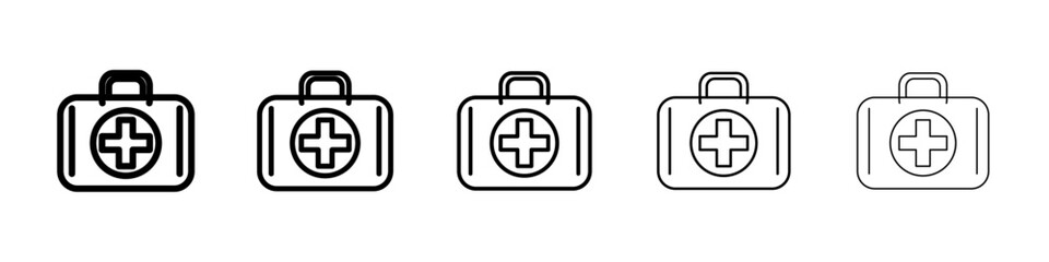 First aid box icon Symbol mark in Outline style